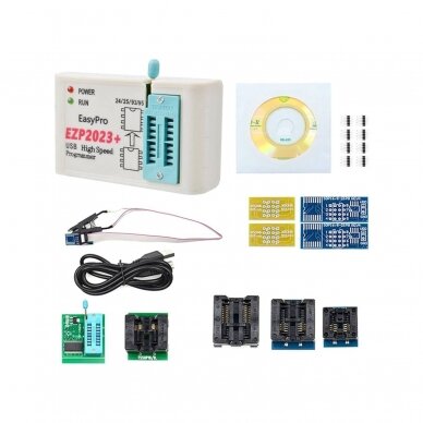 EZP2023 Full - greitasis USB SPI programatorius + adapteriai