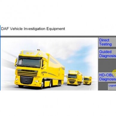 DAF DAVIE XDс II programos instaliavimas